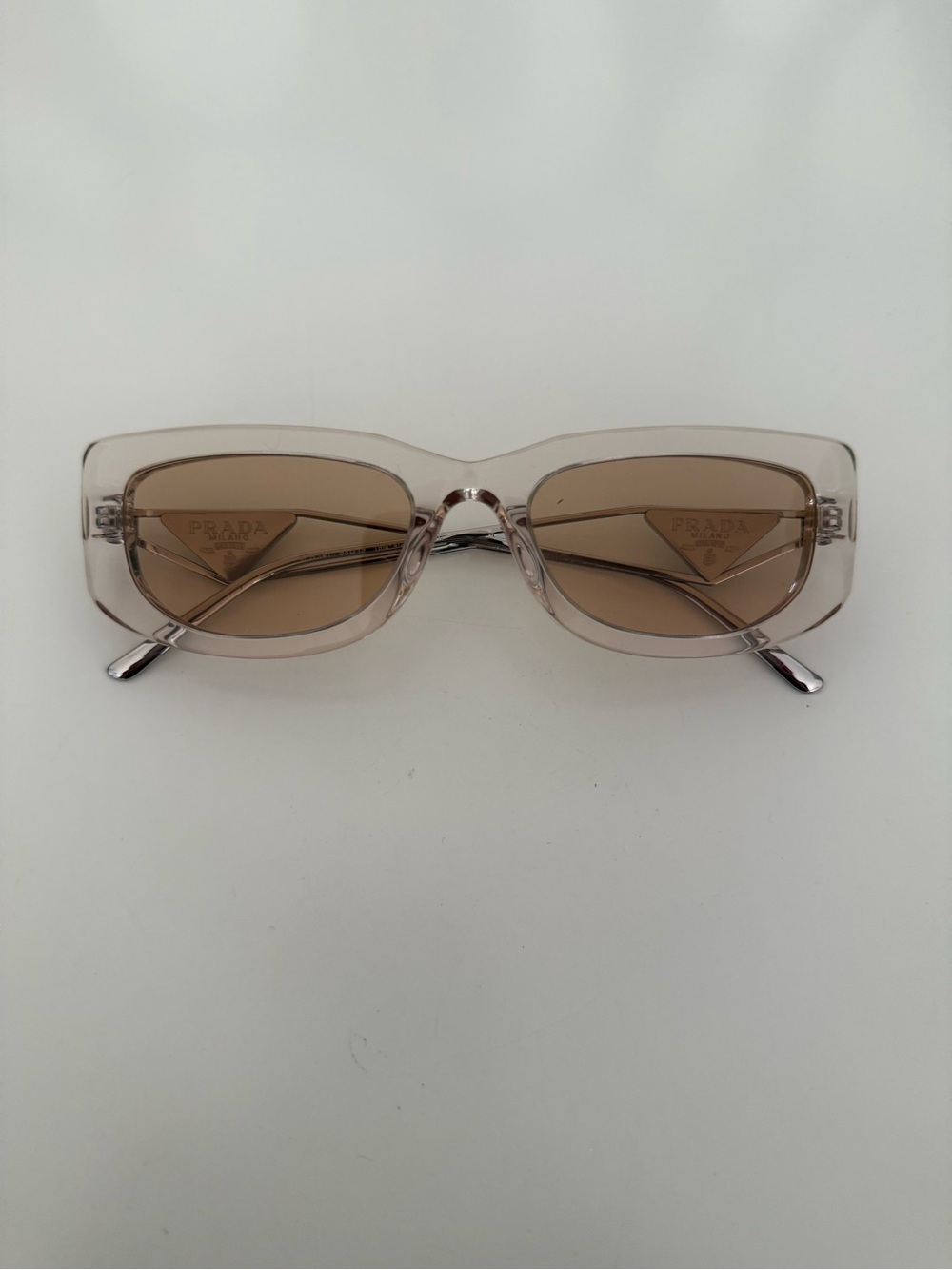 Prada PR14YS Crystal beige/ light brown sunglasses